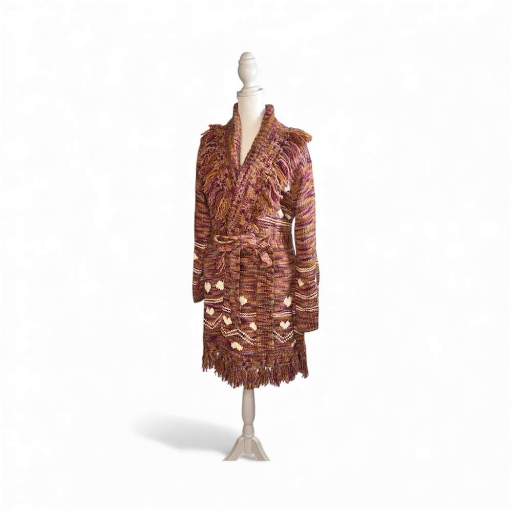 💖NWT LOVESHACKFANCY WYATT DUSTER JACKET IN ROSEWOOD SIZE M/L - Picture 4 of 16